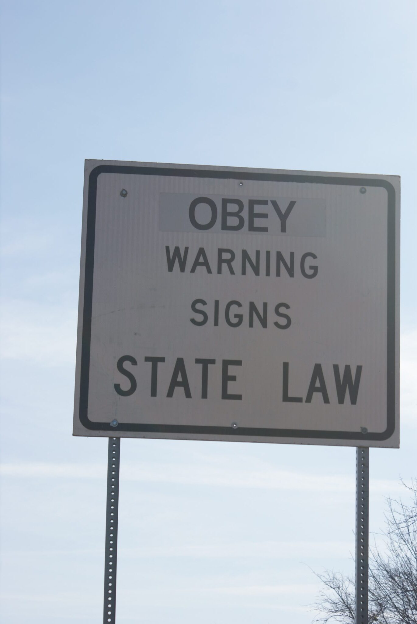 obey warning signs fines lawyer