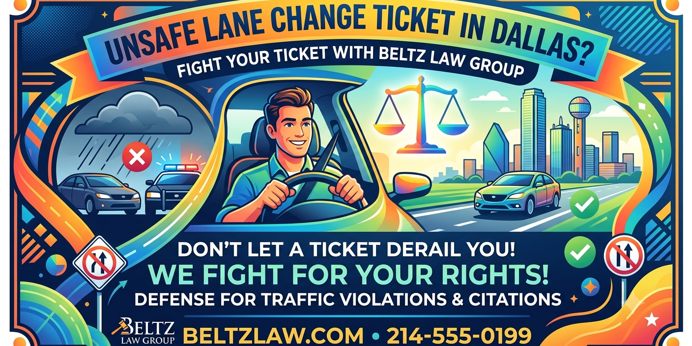 Dallas Ticket Attorney For Unsafe Lane Change Ticket
