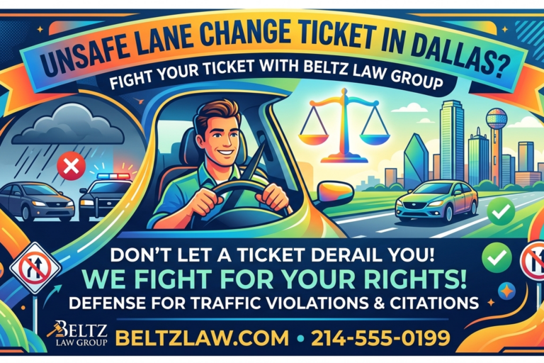 Dallas Ticket Attorney For Unsafe Lane Change Ticket